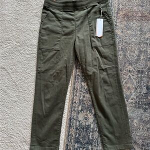 Olive Green Cropped Pants